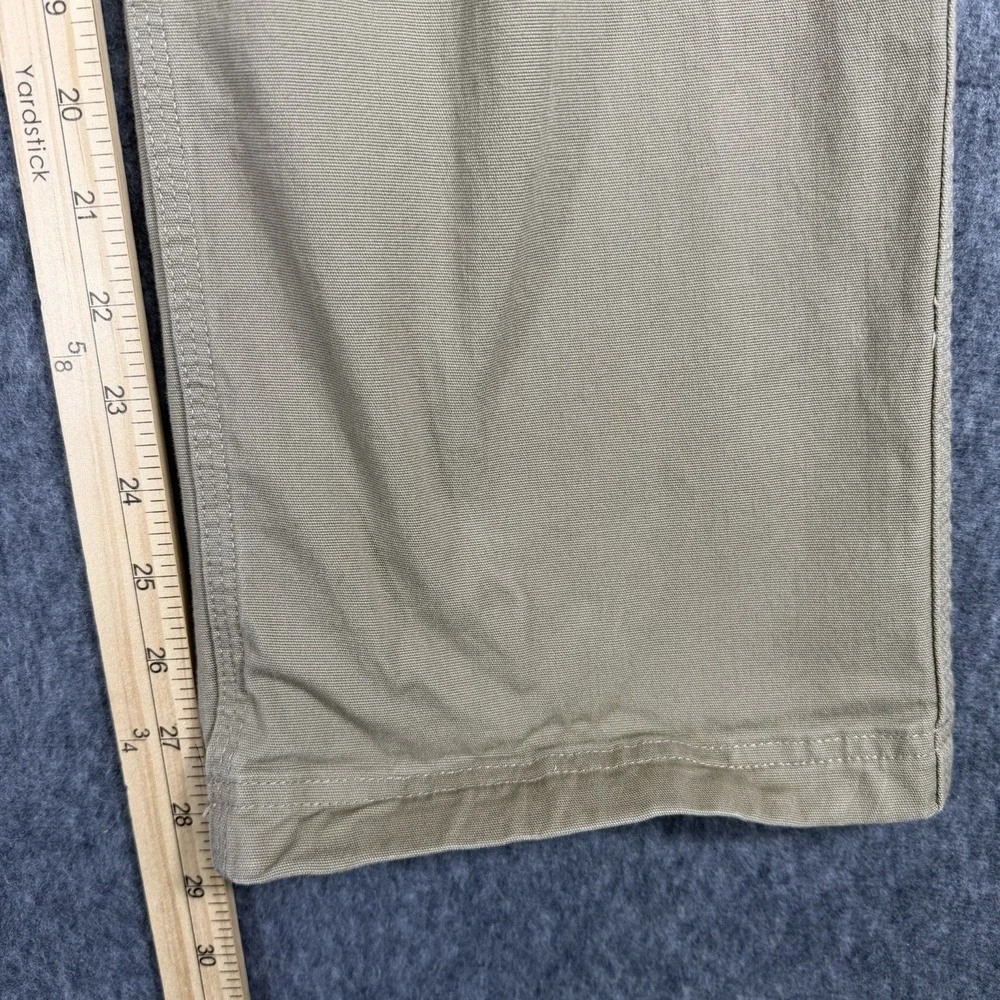 Duluth Trading Pants Mens 36x30 Khaki Flex Fire Hose Stretch Canvas Work